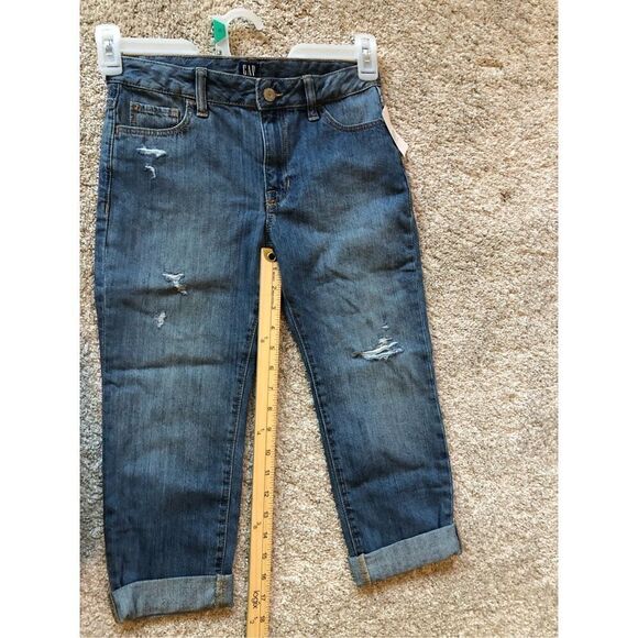 Gap Kids Denim Girls Blue Girlfriend Jeans Size 7  Plus NWT - Picture 6 of 6
